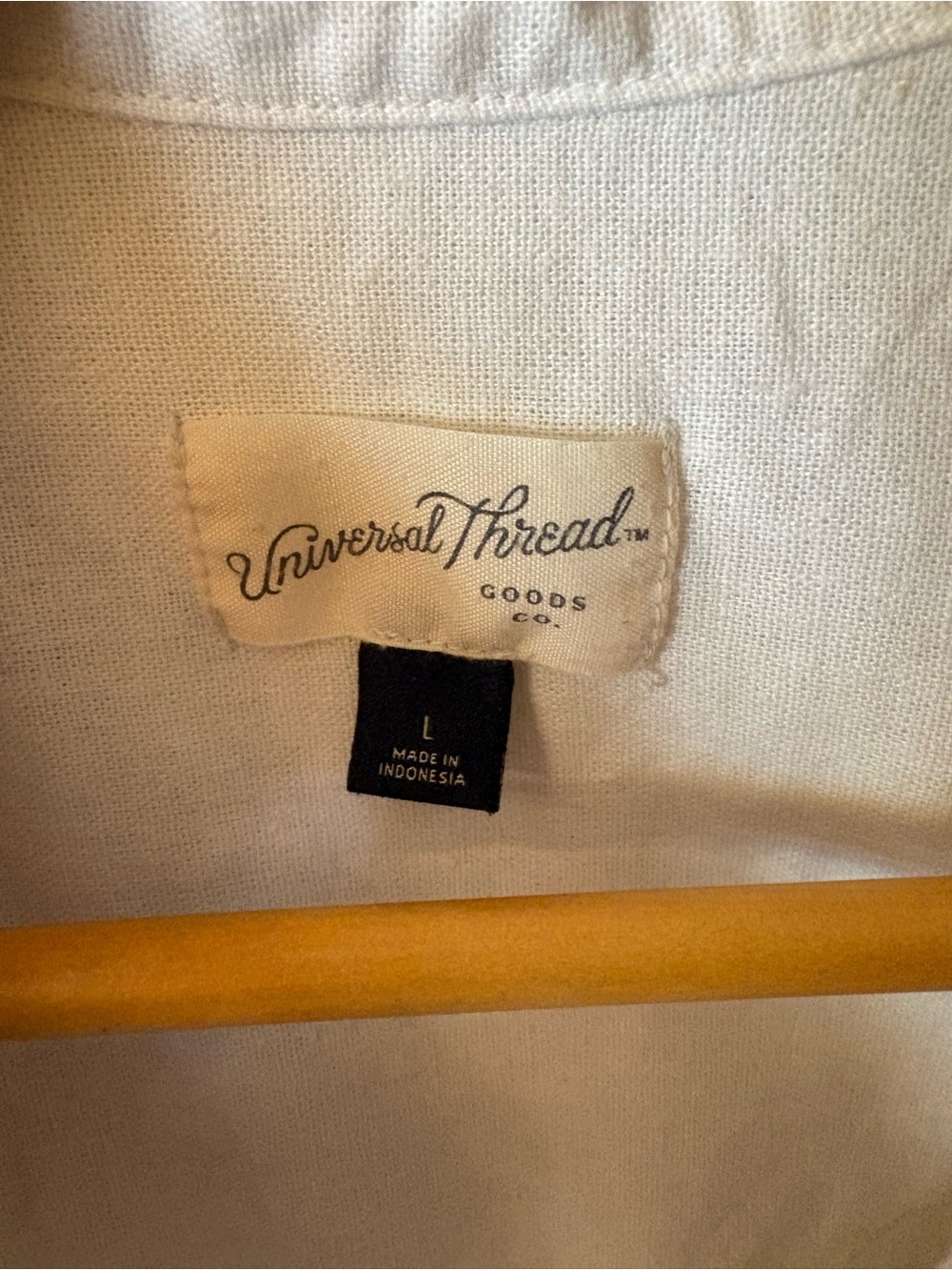 Universal Thread Linen Blend Shirt Jacket White Utility Shacket Large - Picture 3 of 7